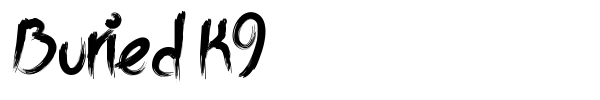 Buried K9 font preview